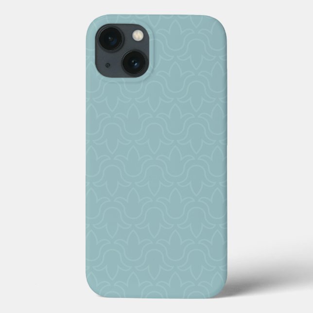 Elegant modern, enkel geometrisk baby blue diskret (Baksida)