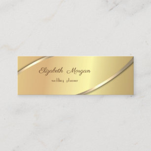 Elegant Modern Enkel, Guld Ränder Mini Visitkort