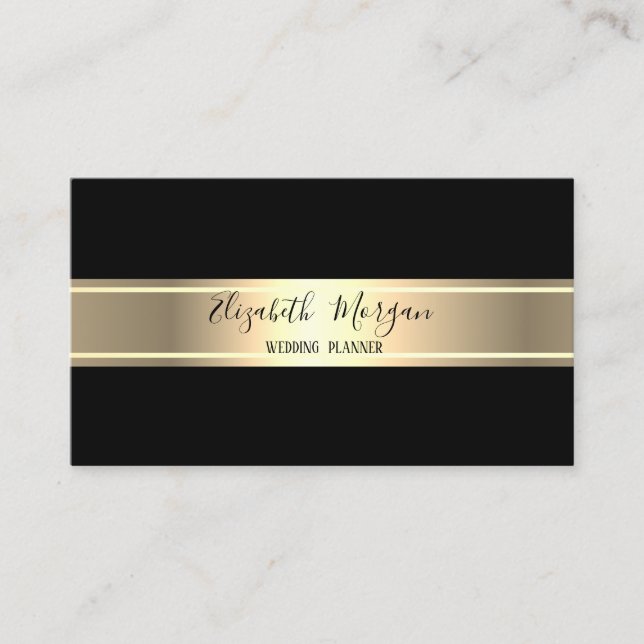 Elegant Modern enkel,Minimalistisk,Guld Rand Visitkort (Framsida)