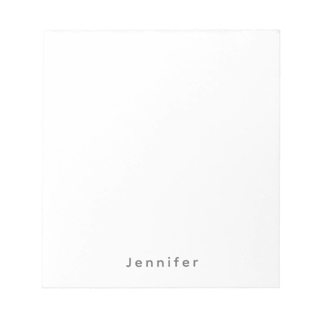 Elegant Modern Enkel Professionell Egen Namn Anteckningsblock (Framsida)