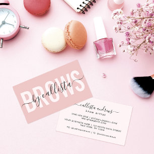 Elegant Modern enkel typografi Eyebrow Artist Visitkort