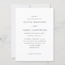 Elegant Modern enkel typografi klassisk Bröllop
