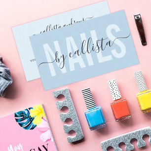 Elegant Modern enkel typografi Nail Artist Busin Visitkort