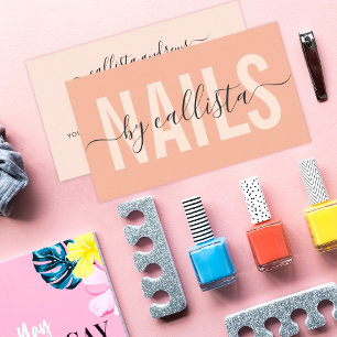 Elegant Modern enkel typografi Nail Artist Visitkort