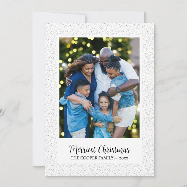 Elegant Modern Family Photo Helgdag-julkort Julkort (Framsida)