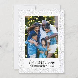 Elegant Modern Family Photo Helgdag-julkort Julkort