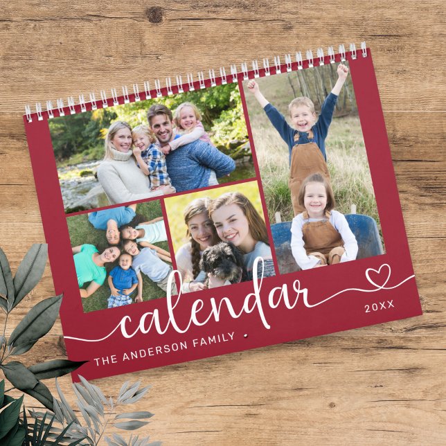 Elegant Modern Family Photos 2026 Kalender (Skapare uppladdad)