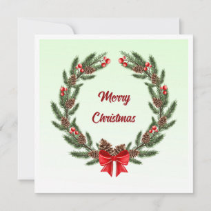 Elegant Modern färgad utandning av God jul Julkort
