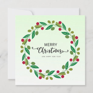 Elegant Modern färgad utandning av God jul Julkort