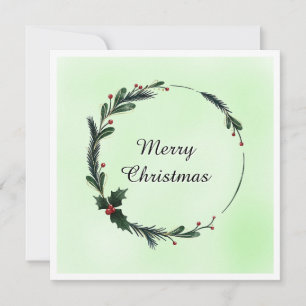 Elegant Modern färgad utandning av God jul Julkort