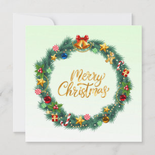 Elegant Modern färgad utandning av God jul Julkort