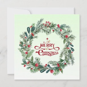 Elegant Modern färgad utandning av God jul Julkort
