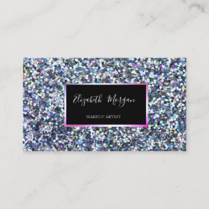 Elegant Modern Färgglad Glitter, Ram Visitkort