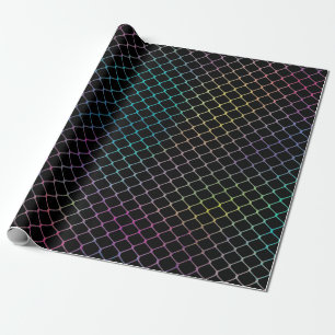 Elegant Modern Färgglatt Staket Kedja Mönster Presentpapper