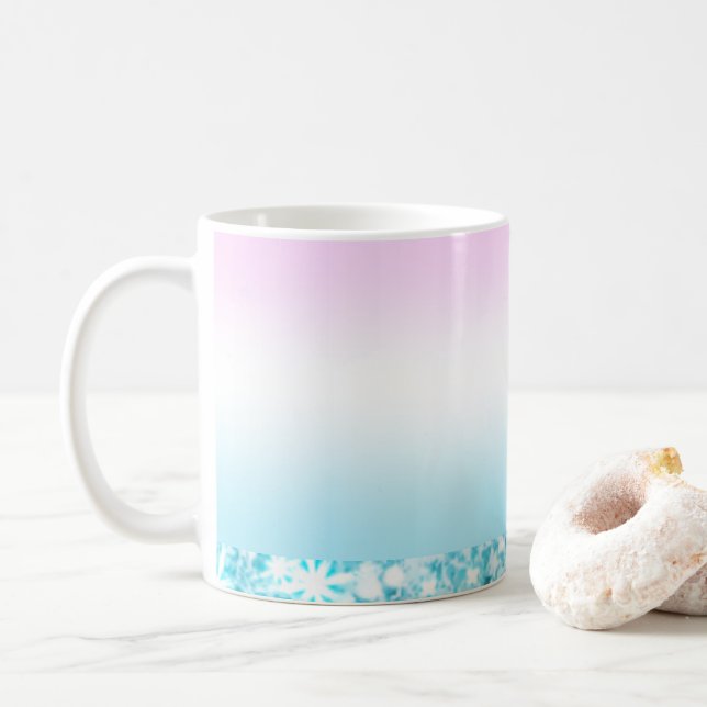 Elegant Modern färggradient glitter Rainbow Kaffemugg (Med munk)