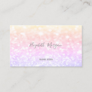 Elegant Modern Färgrik Glitter Bokeh Visitkort