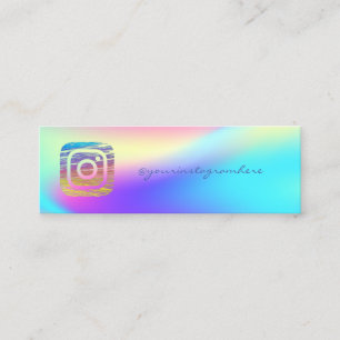 Elegant Modern, Färgrik Instagram Social Mini Visitkort