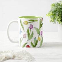 Elegant modern färgrik tulpanblommig mönster