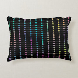 Elegant Modern färgstarka cirklar i Pärlor Mönster Prydnadskudde