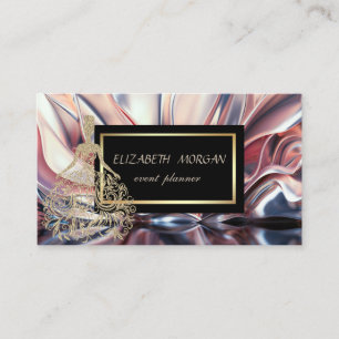 Elegant Modern Faux Guld Klänning Abstrakt Visitkort