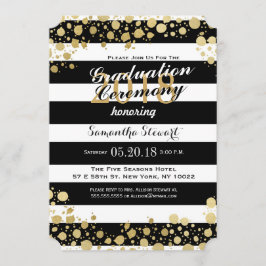 Elegant Modern Faux Guld Splatters och Rand Inbjudningar