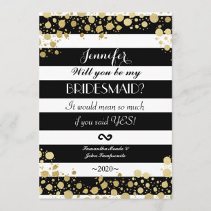Elegant Modern Faux Guld Splatters och Rand Inbjudningar