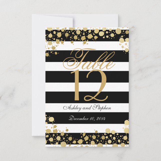 Elegant Modern Faux Guld Splatters och Rand Inbjudningar (Framsida)