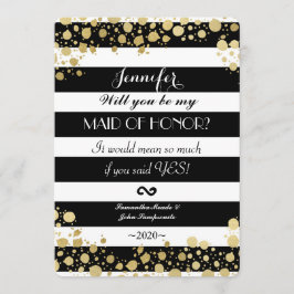 Elegant Modern Faux Guld Splatters och Rand Inbjudningar