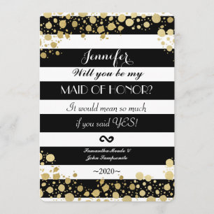 Elegant Modern Faux Guld Splatters och Rand Inbjudningar