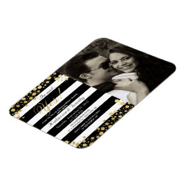 Elegant Modern Faux Guld Splatters och Rand Magnet