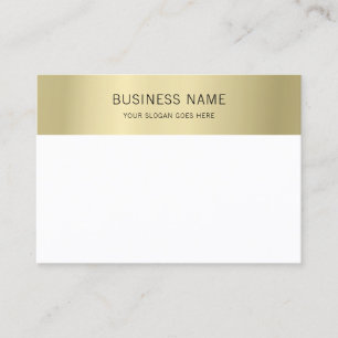 Elegant Modern Faux Guld White-minimalistisk mall Visitkort