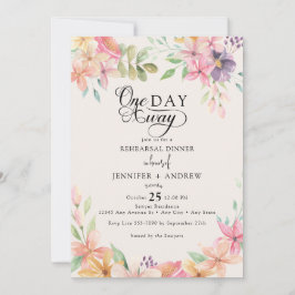 Elegant Modern Floral Classic | Rehearsal Dinner Inbjudningar