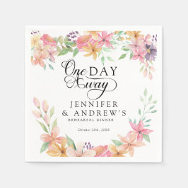 Elegant Modern Floral Classic | Rehearsal Dinner Pappersservett