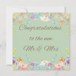 "Elegant Modern Floral Wedal Card Inbjudningar