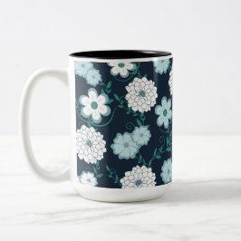 Elegant Modern Flower Två-Tonad Mugg