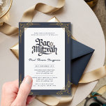 Elegant, Modern för marinflottan Guld i PUB, MITZV Inbjudningar<br><div class="desc">Denna moderna inbjudan till Pub Mitzvah kan vara tydlig eller frostiserad,  rektangulär eller bågformad efter behov för kostym. Du kan ändra färg i texten i verktyg. Finns även i akrylklar plast. Visa samlingen om du vill visa alla alternativ.</div>
