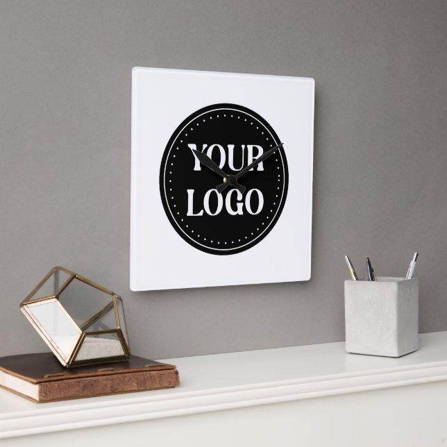 elegant, modern, förfinad och redigerbar. fyrkantig klocka (Kontor)