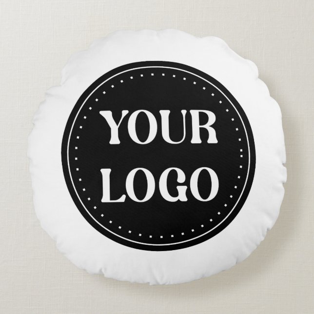 elegant, modern, förfinad och redigerbar. rund kudde (Framsidan)