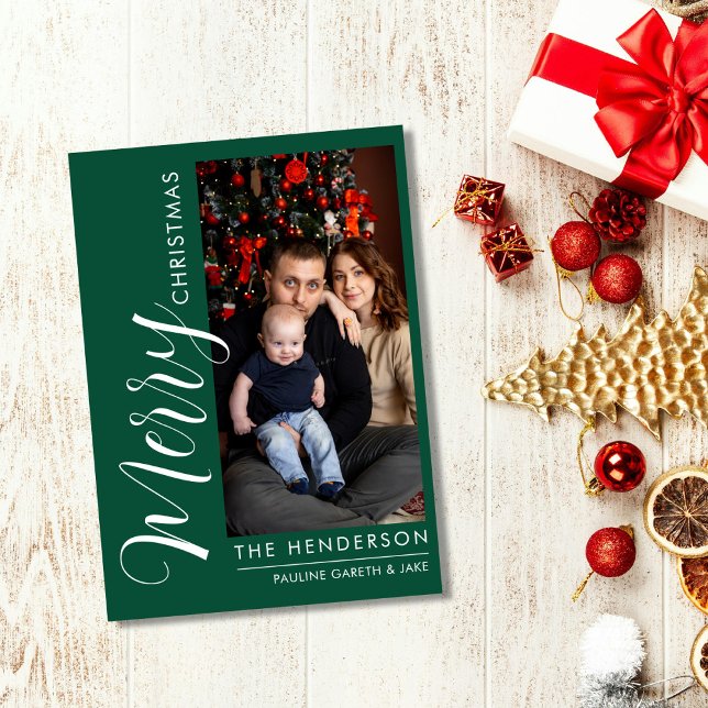 Elegant Modern Fotofirandkort |God Jul Julkort (Skapare uppladdad)