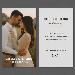 Elegant Modern Fotografer Visitkort