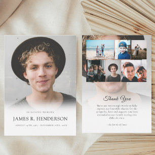 Elegant Modern fotosymtomatisk minnesbild Tack Kort