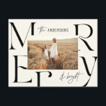 Elegant modern fototypografi för god jul helg vykort<br><div class="desc">Modern elegant - minsta grafikvykort för god jul. En del av en fet roligt helgdag-samling.</div>