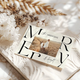 Elegant modern fototypografi för god jul meddelande