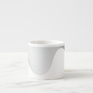Elegant, modern, futuristiska-vågabstraktion espressomugg