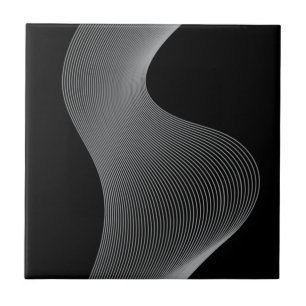 Elegant, modern, futuristiska-vågabstraktion kakelplatta