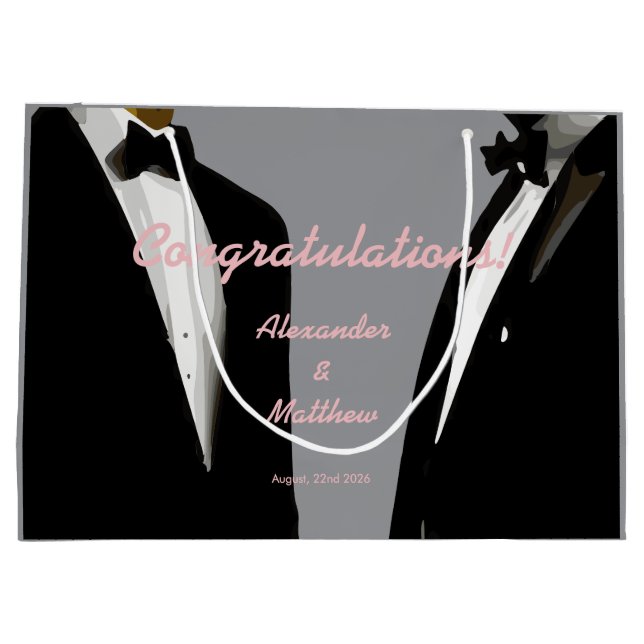 Elegant Modern Gay Manar Bröllop (Baksidan)