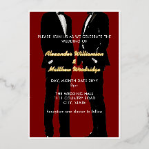 Elegant Modern Gay Manar Bröllop Guld