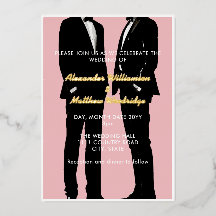 Elegant Modern Gay Manar Bröllop Guld