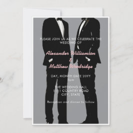 Elegant Modern Gay Manar Bröllop Inbjudningar