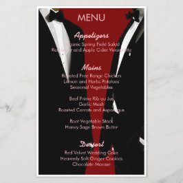 Elegant Modern Gay Manar Bröllop Menu